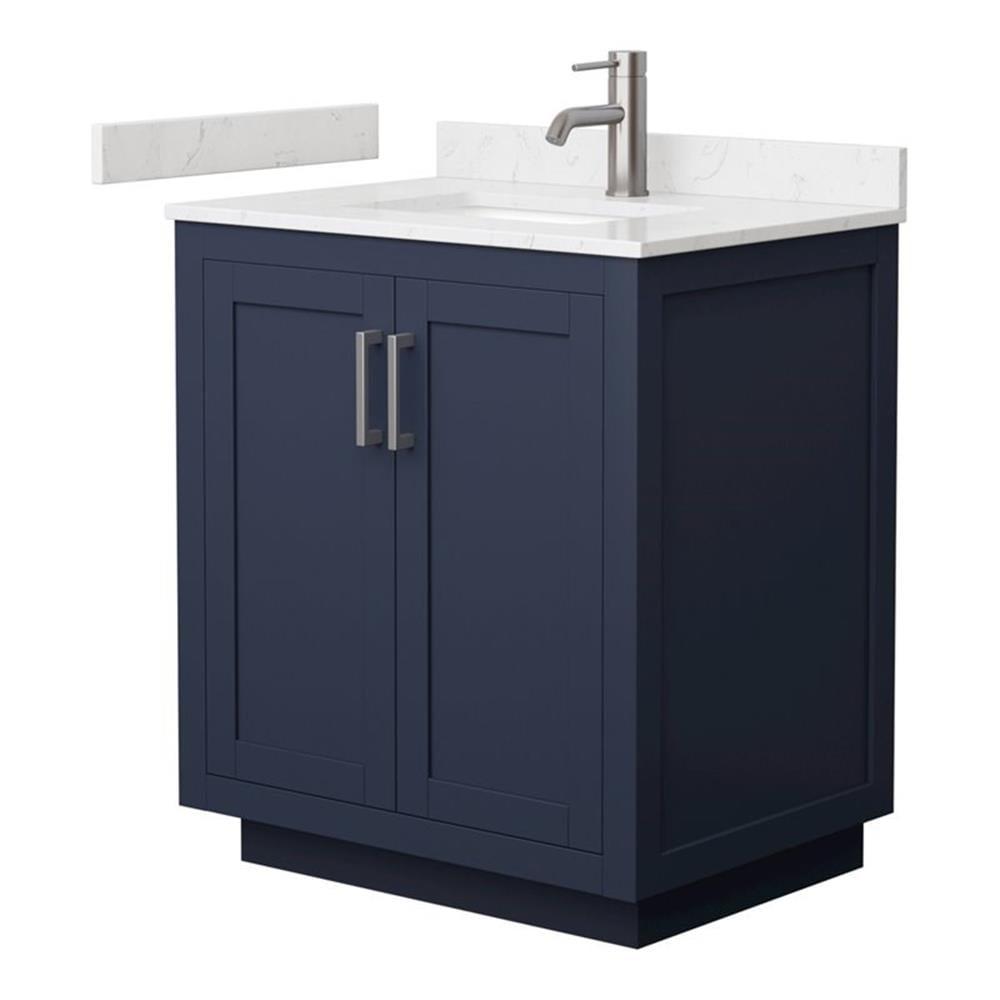 Wyndham Collection Miranda 30" Freestanding Single Bathroom Vanity with Cultured Marble Top