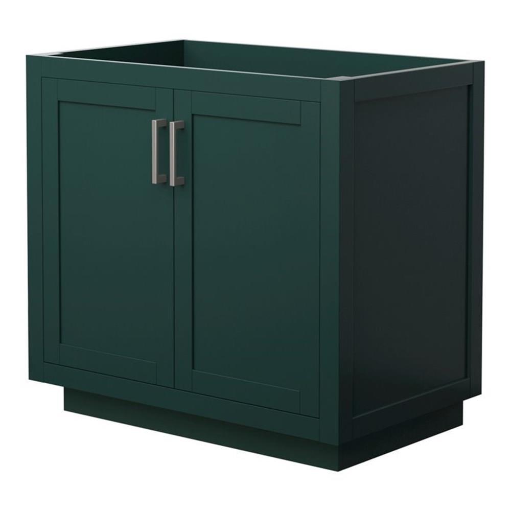Wyndham Collection Miranda 36" Wood Single Bathroom Vanity - Nickel/Green