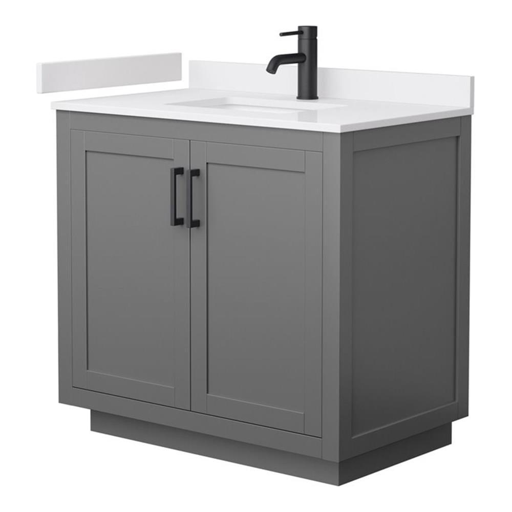 Miranda 36" Freestanding Single Bathroom Vanity with Cultured Marble Top