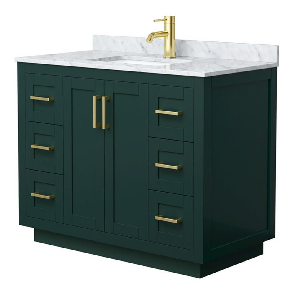 Wyndham Collection Miranda 42" Freestanding Single Bathroom Vanity with Cultured Marble Top