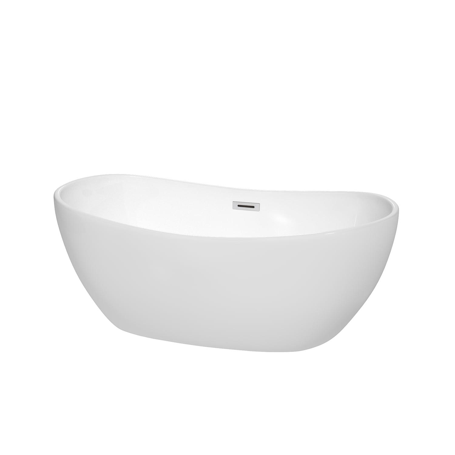 Rebecca 60'' x 32'' Freestanding Soaking Acrylic Bathtub