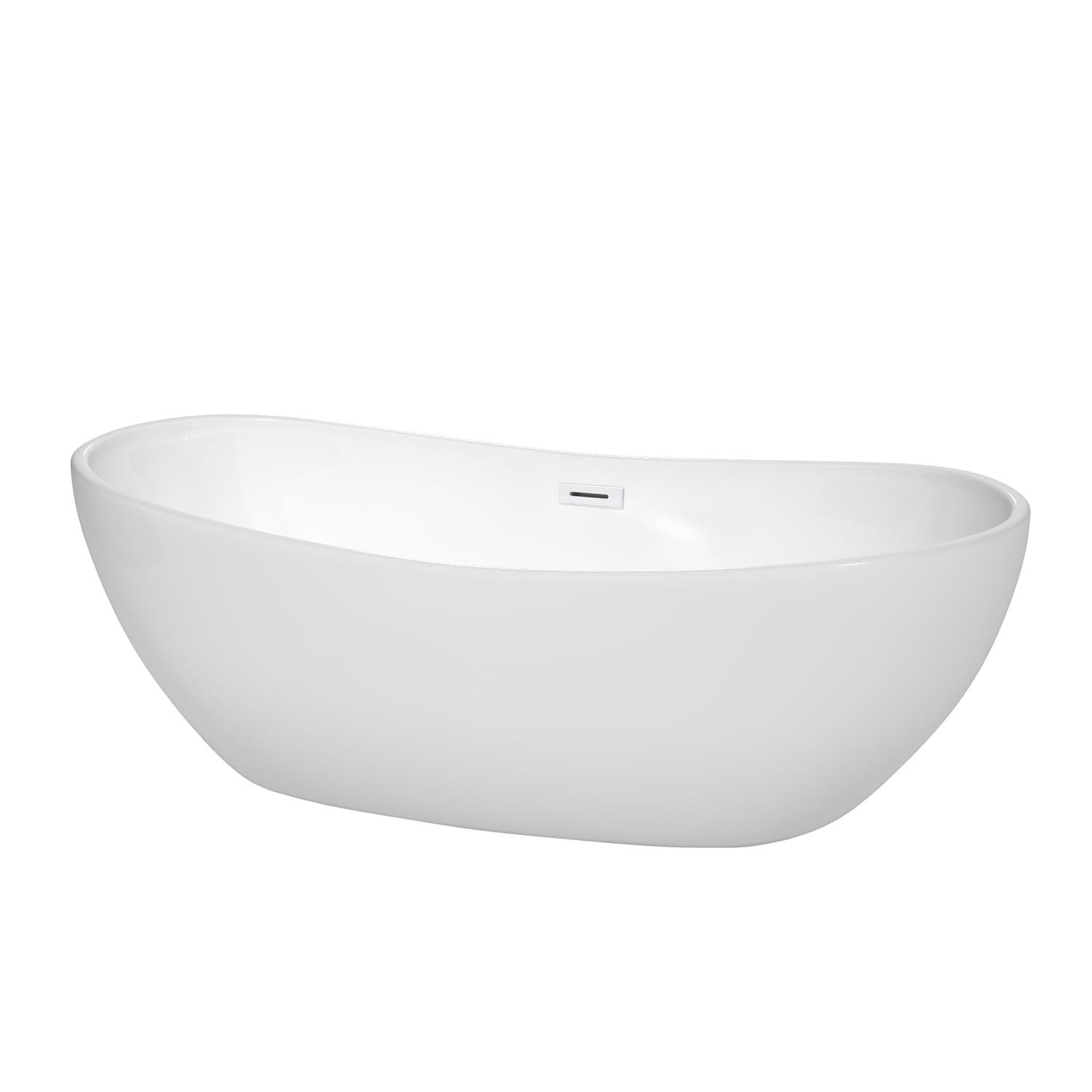 Rebecca 70'' x 32'' Freestanding Soaking Acrylic Bathtub