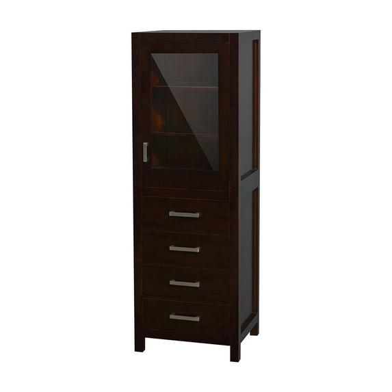 Wyndham Collection Sheffield Solid Wood Freestanding Linen Cabinet