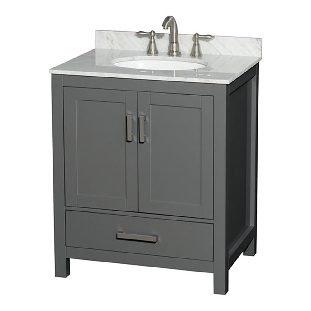 Sheffield 30'' Single Bathroom Vanity with Stone Top