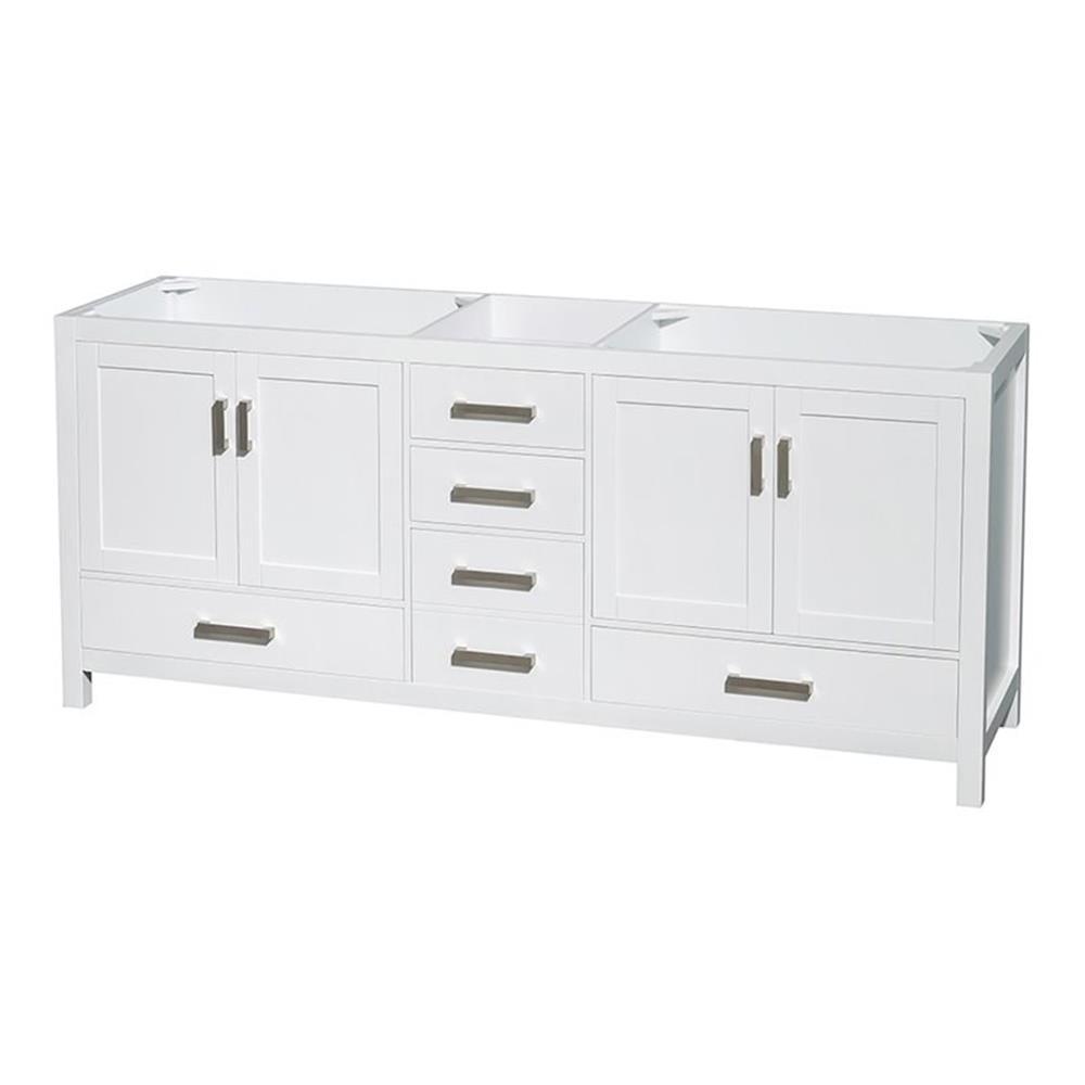 Wyndham Collection Sheffield 79" Freestanding Double Vanity Base Only
