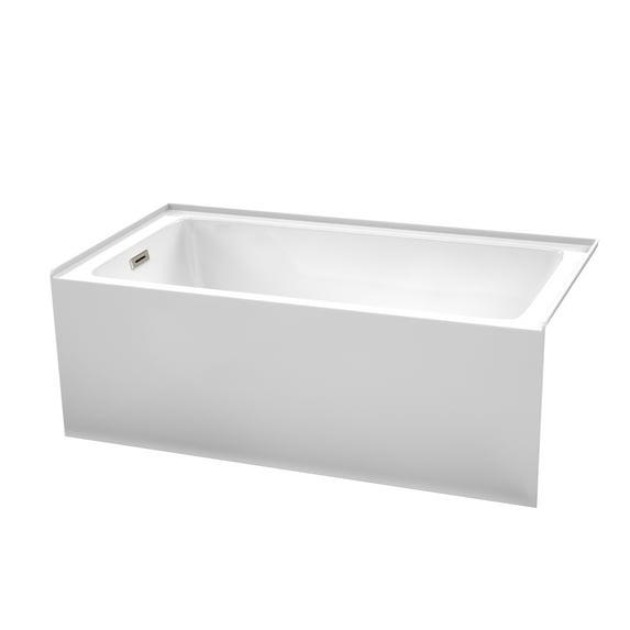 Wyndham Collection Grayley 60'' x 32'' Alcove Soaking Acrylic Bathtub WCBTW16032LMBTRIM