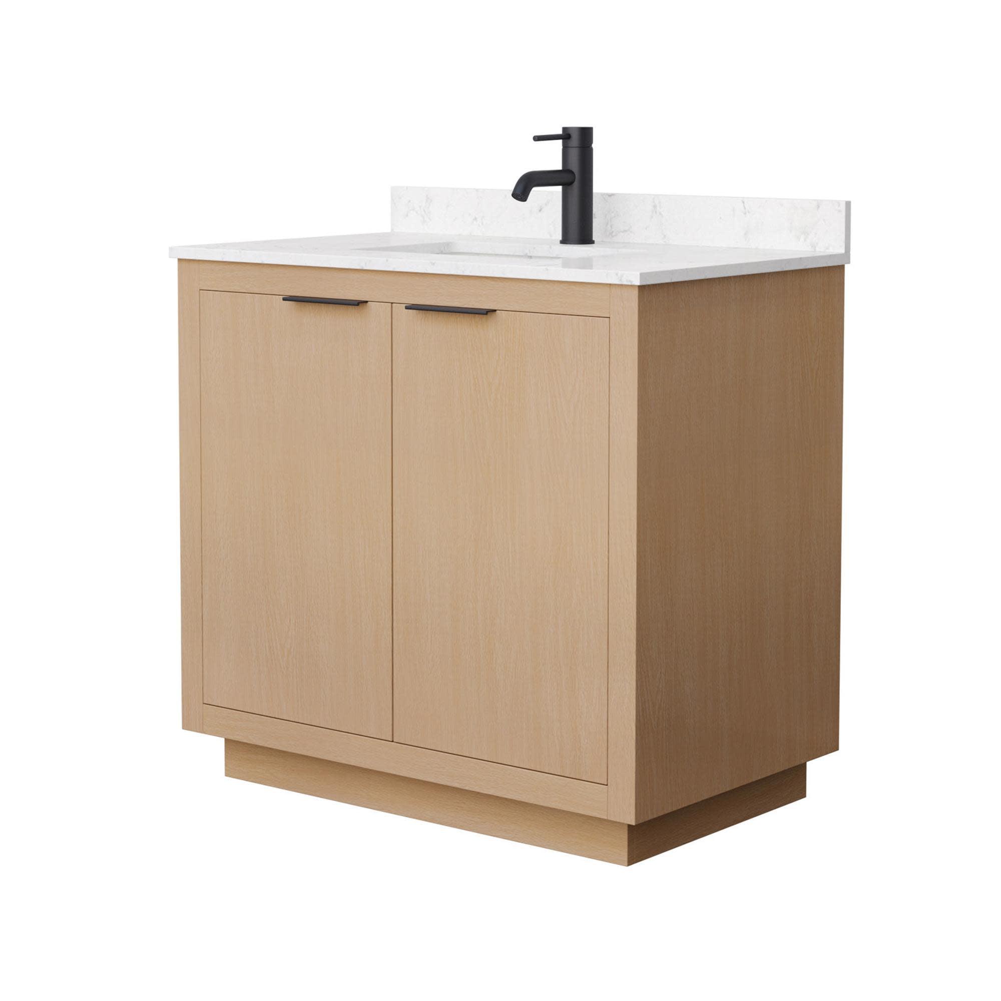 Wyndham Collection Maroni 36'' Single Bathroom Vanity with Marble Top