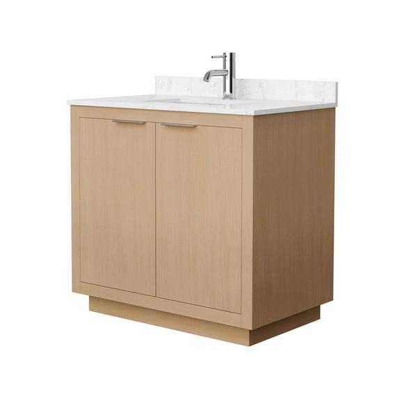 Wyndham Collection Maroni 36'' Single Bathroom Vanity with Marble Top