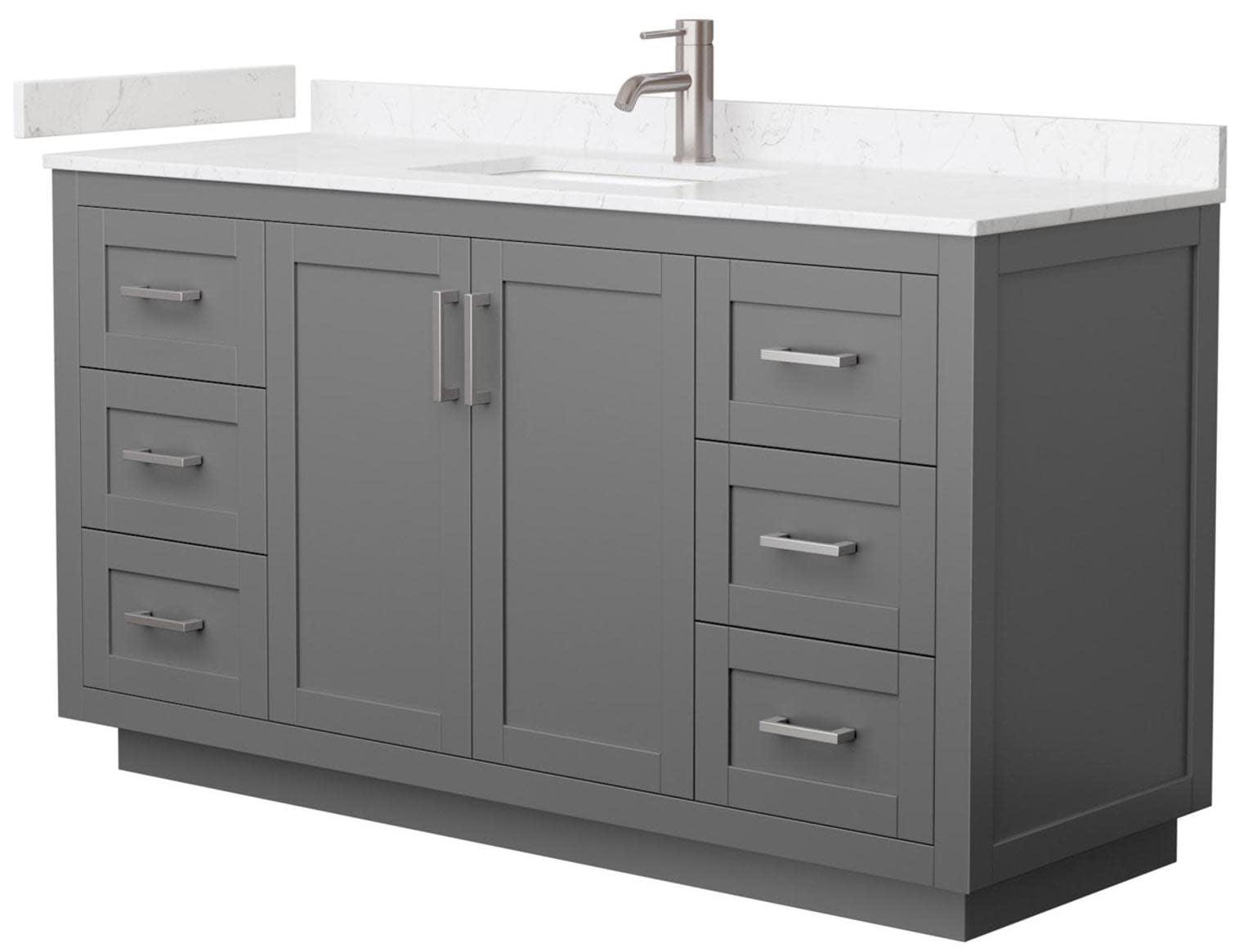 Wyndham Collection Wcf2929-60S-Vca-Mxx Miranda 60" Free Standing Single Basin Vanity Set -