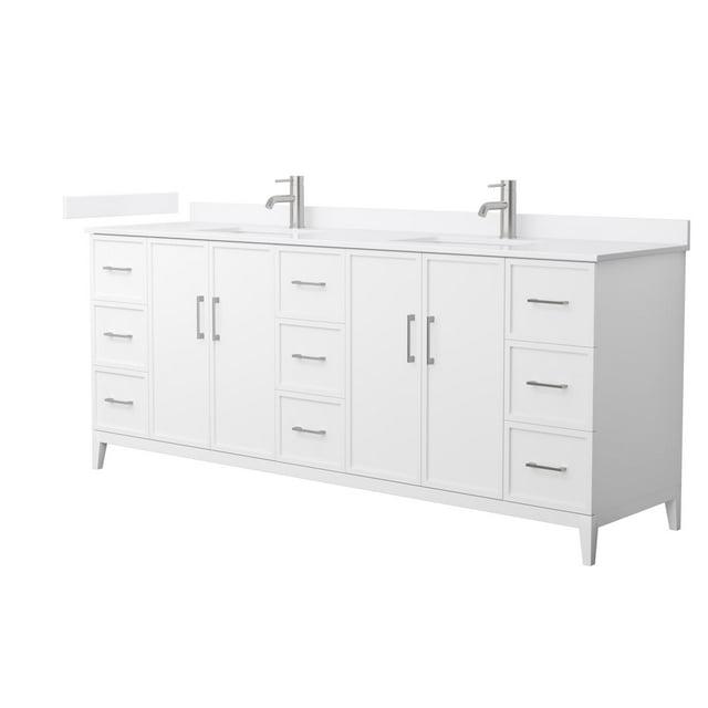 Wyndham Collection Elan 84'' Double Bathroom Vanity with Quartz Top