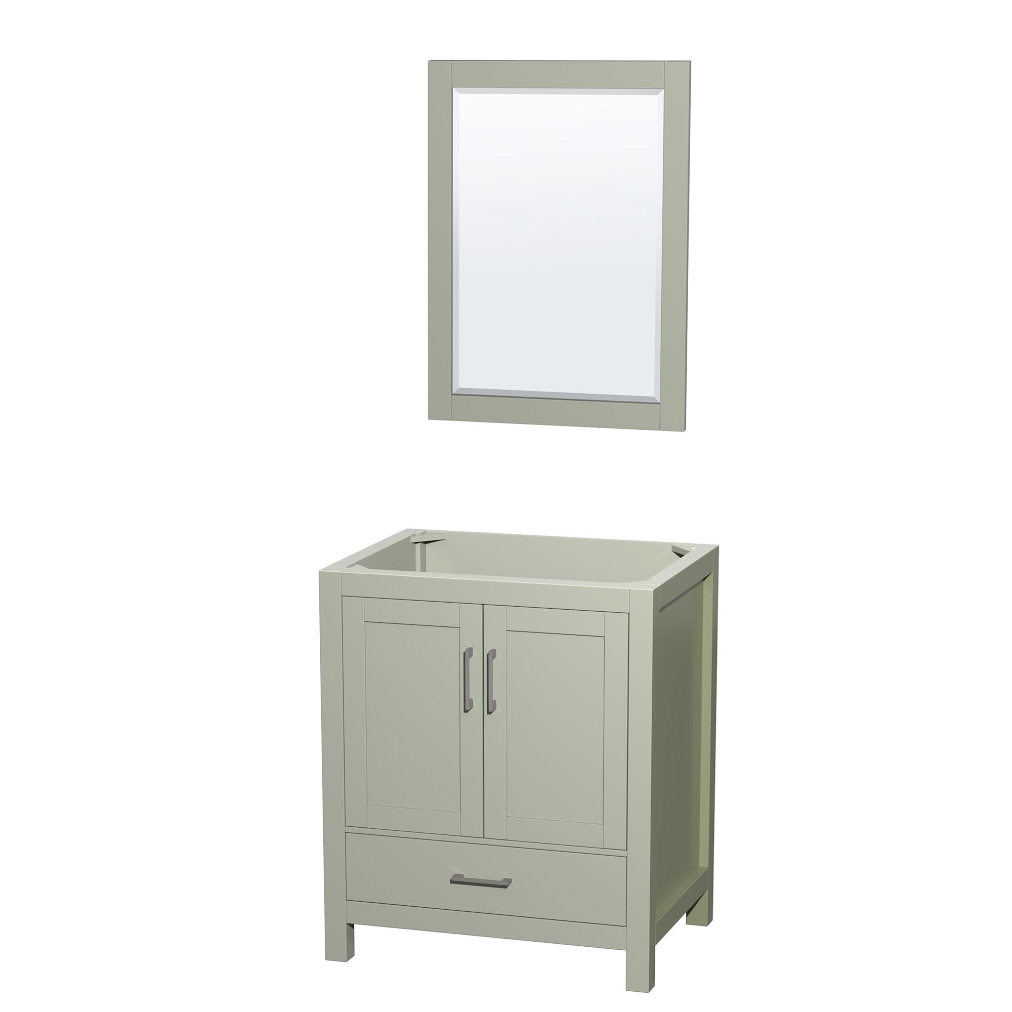 Wyndham Collection Sheffield 29" Freestanding Single Vanity Base Only with 24" Mirror