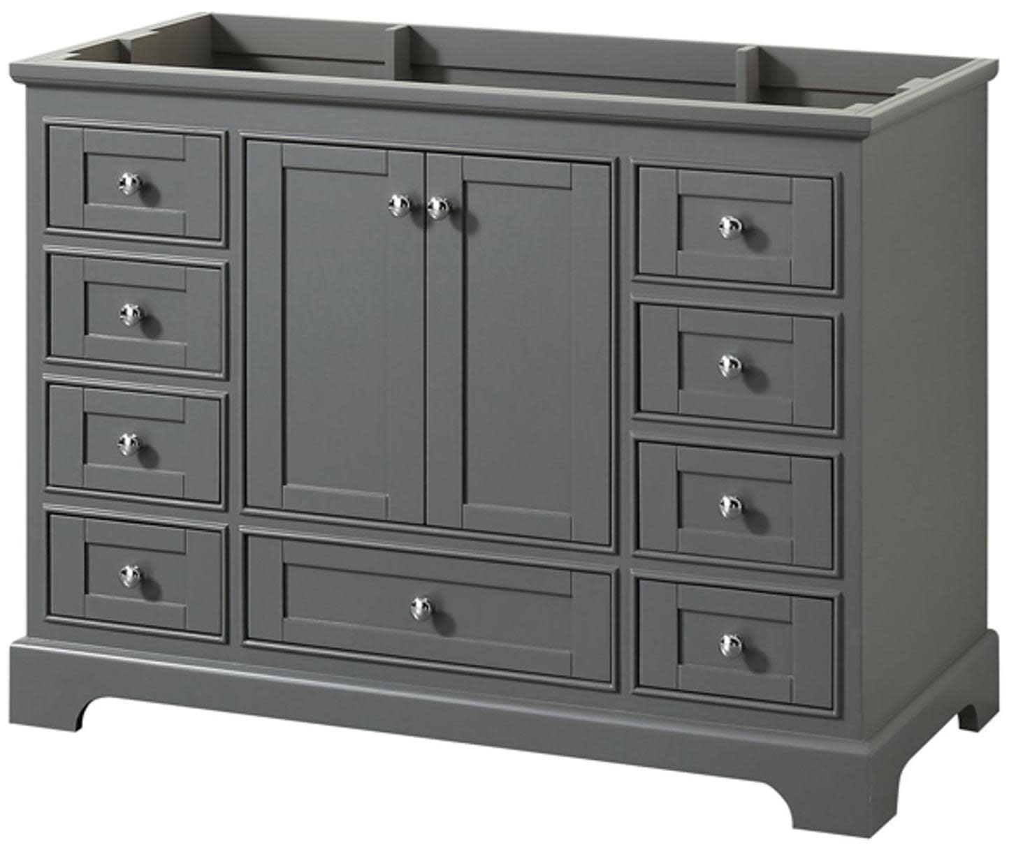 Deborah 48" Dark Gray Freestanding Single Bathroom Vanity