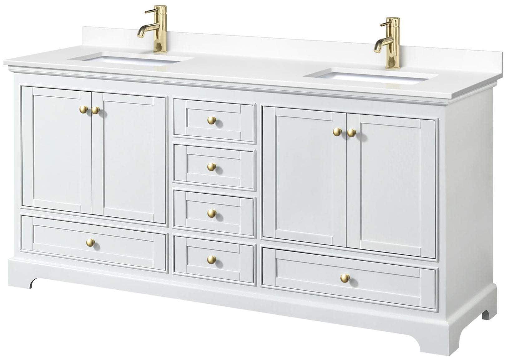 Wyndham Collection Wcs202072d-Vca-Mxx Deborah 72" Free Standing Double Basin Vanity Set -