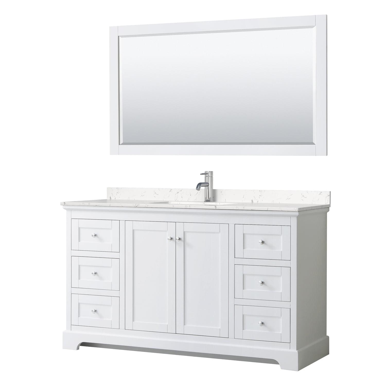 Wyndham Collection Wcv232360s-Vca-M58 Avery 60" Free Standing Single Basin Vanity Set -