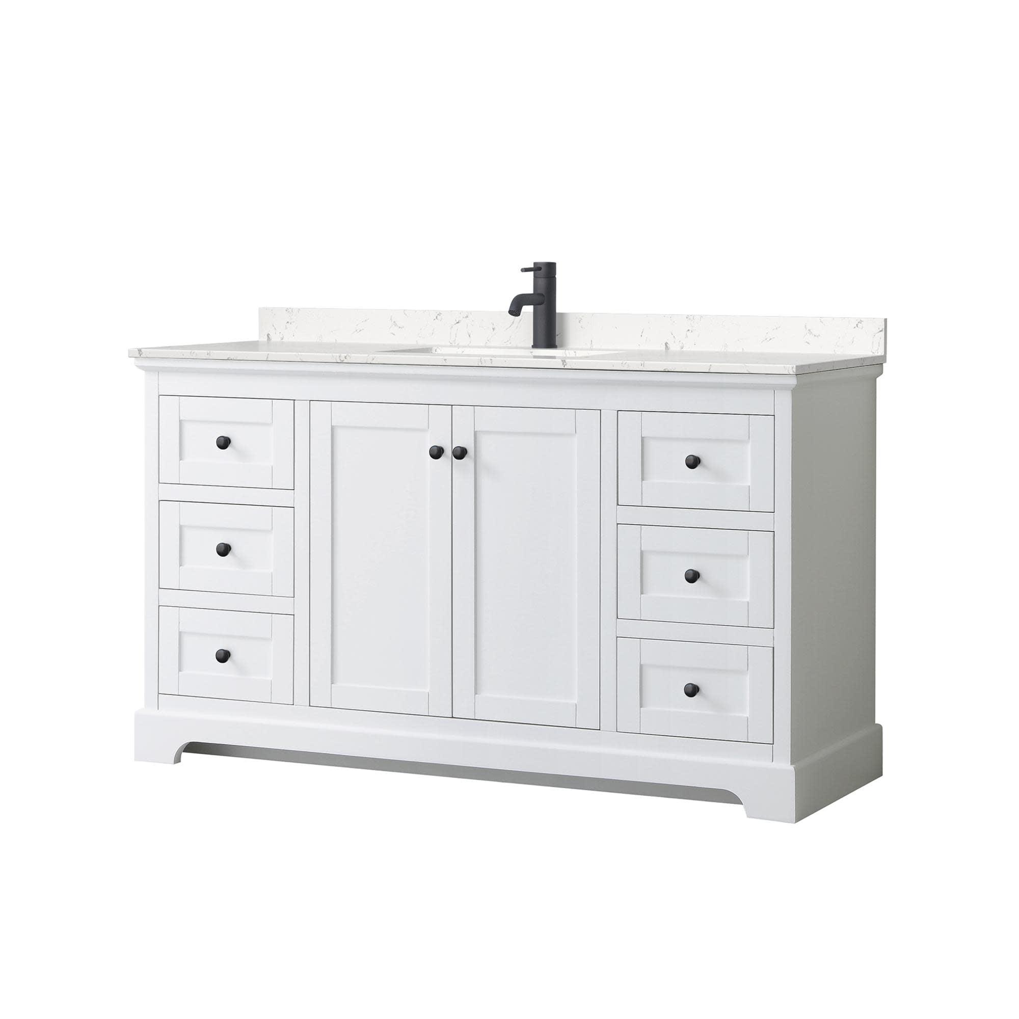 Wyndham Collection Avery 60'' Single Bathroom Vanity with Top