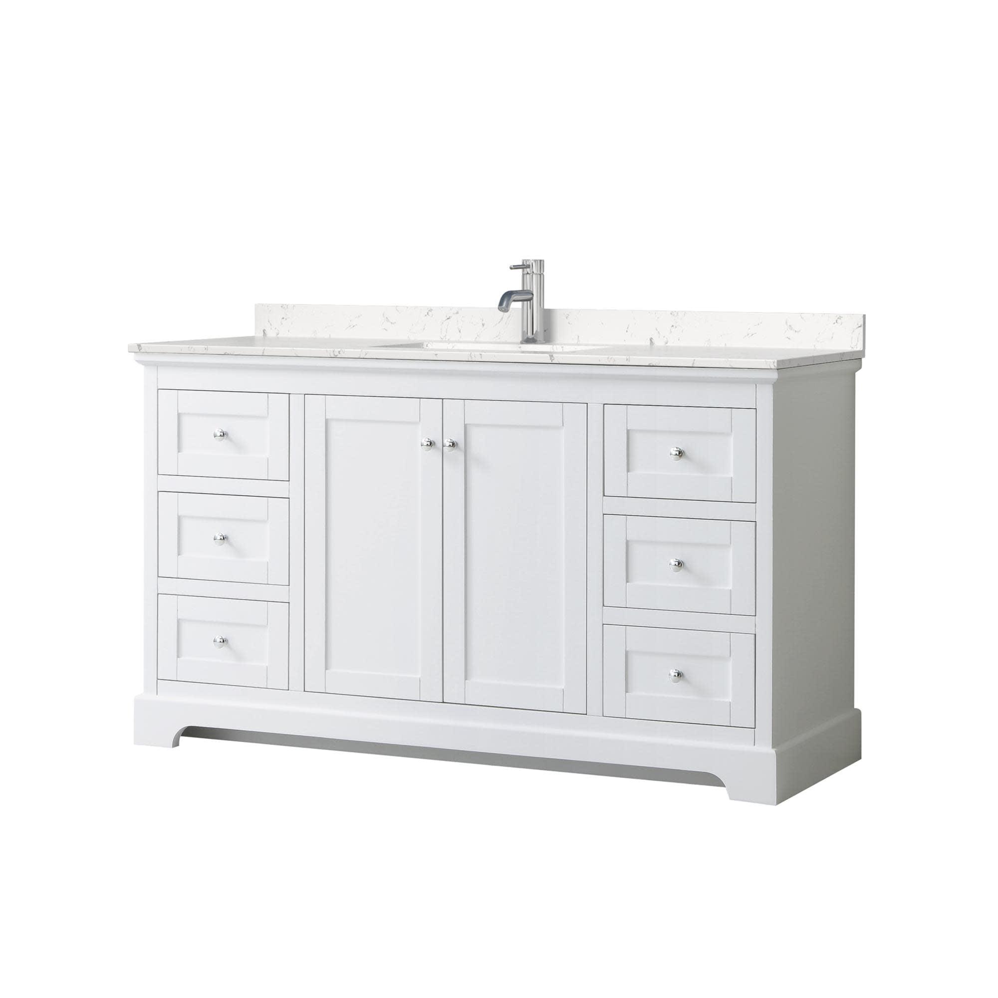 Wyndham Collection Avery 60'' Single Bathroom Vanity with Top