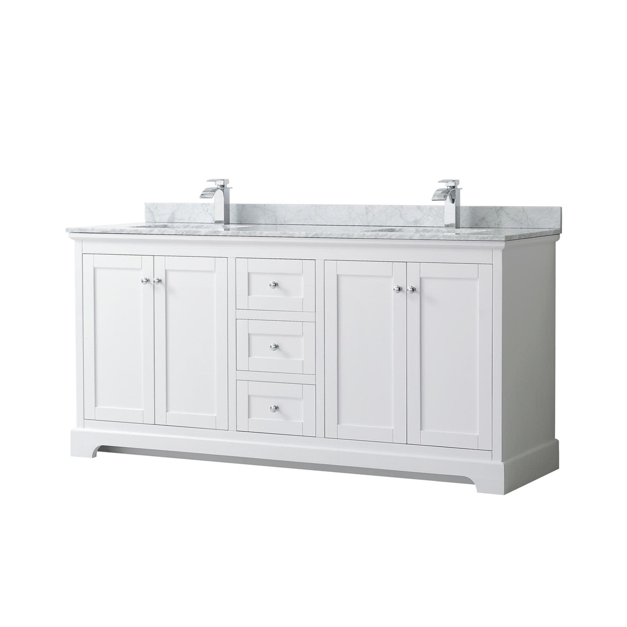 Avery 72'' Double Bathroom Vanity with Stone Top