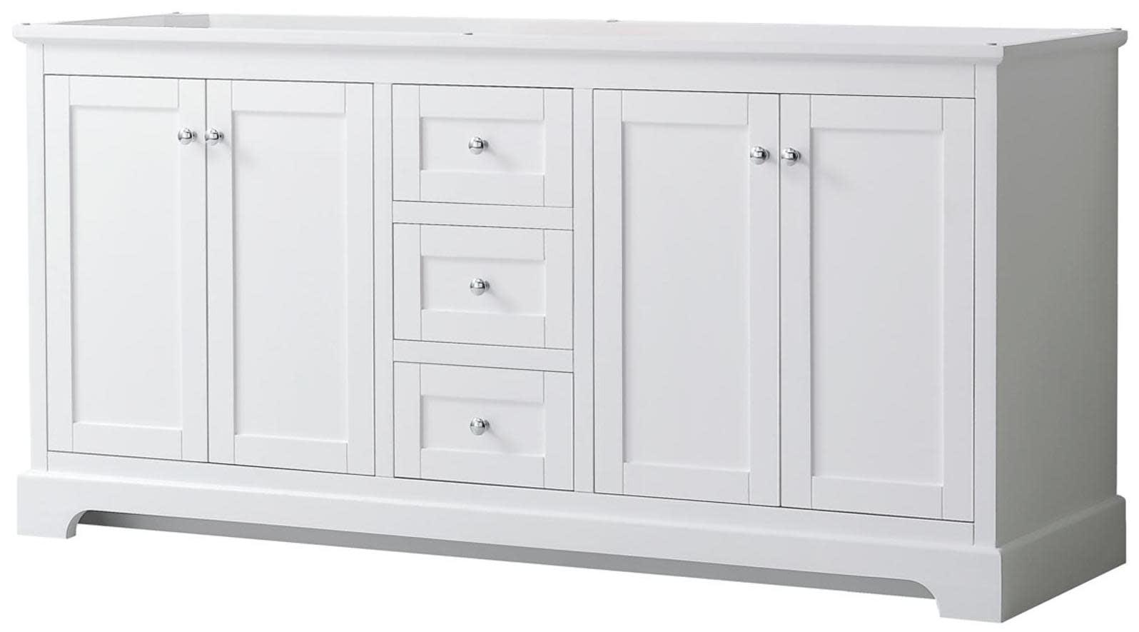 Avery 71" White Double Freestanding Bathroom Vanity