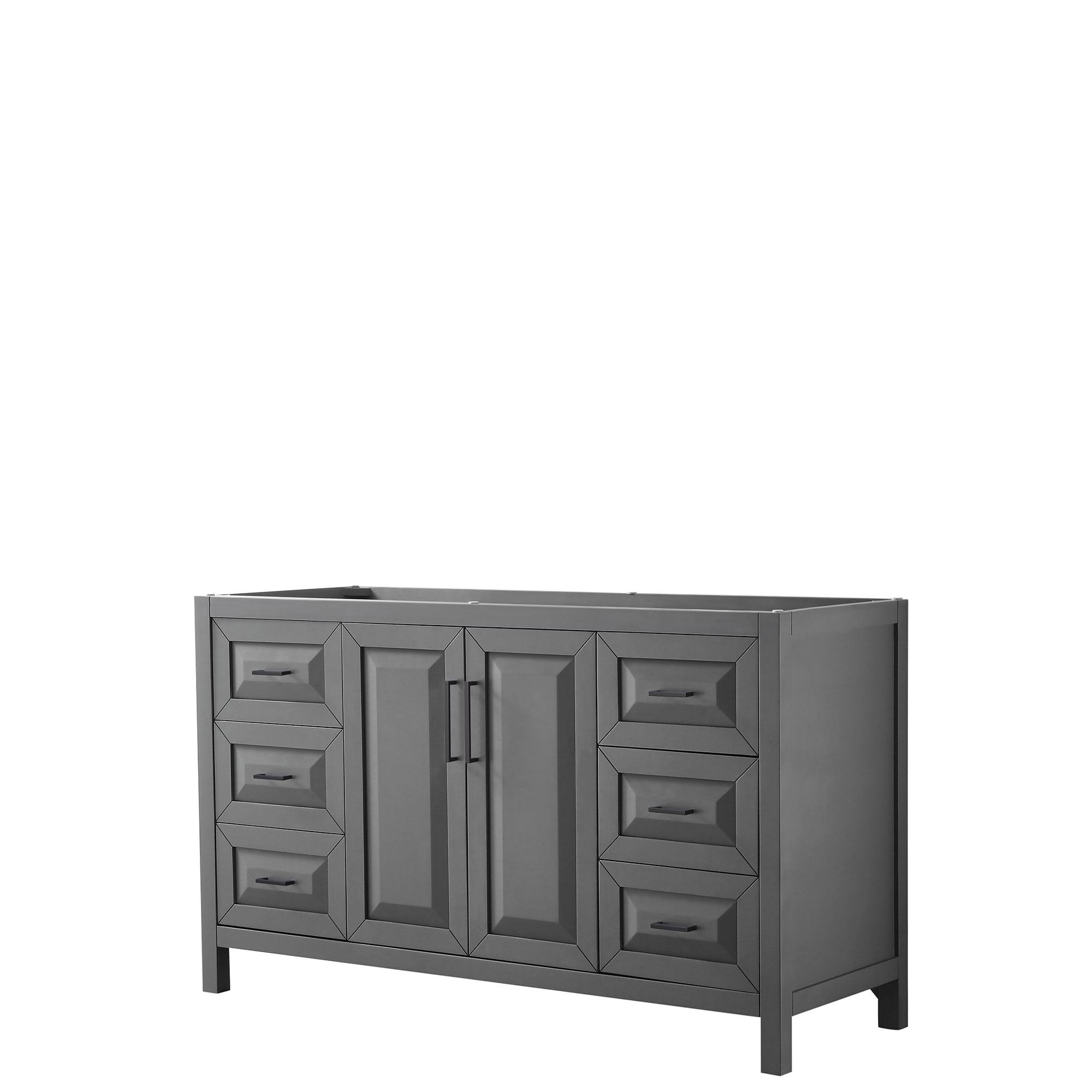 Daria Elegant Dark Gray 59" Single Freestanding Vanity Base