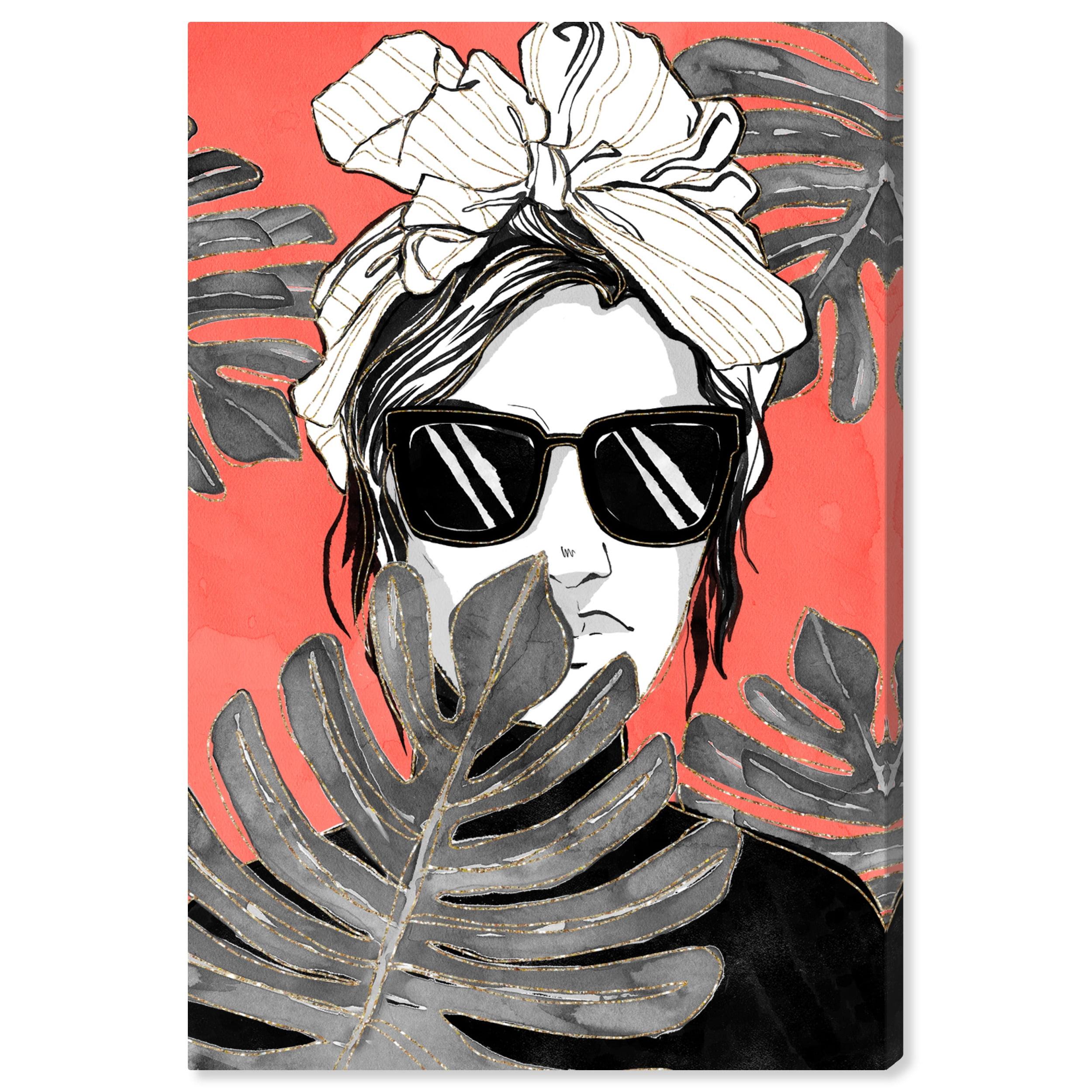 Wynwood Studio Canvas Hidden Leaf Fashion and Glam Accessories Wall Art Canvas Print Gray Light Gray 24x36