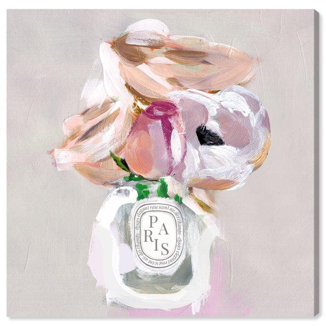 Wynwood Studio Canvas Scented Waters Fashion and Glam Perfumes Wall Art Canvas Print White Beige 20x20