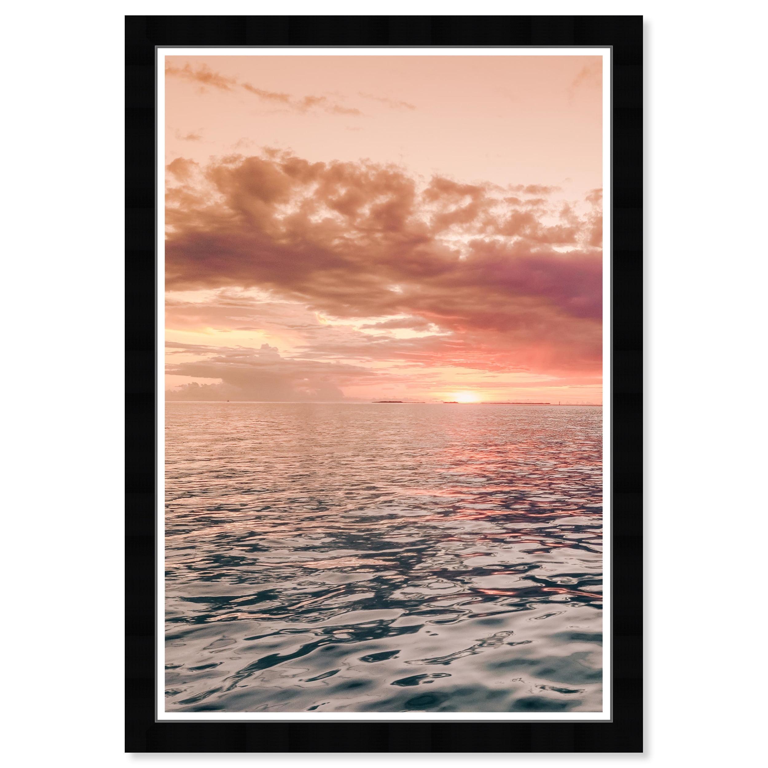 Wynwood Studio Prints Terrestrial Sea Nature and Landscape Coastal Landscapes Wall Art Canvas Print Orange Pastel Orange 13x19