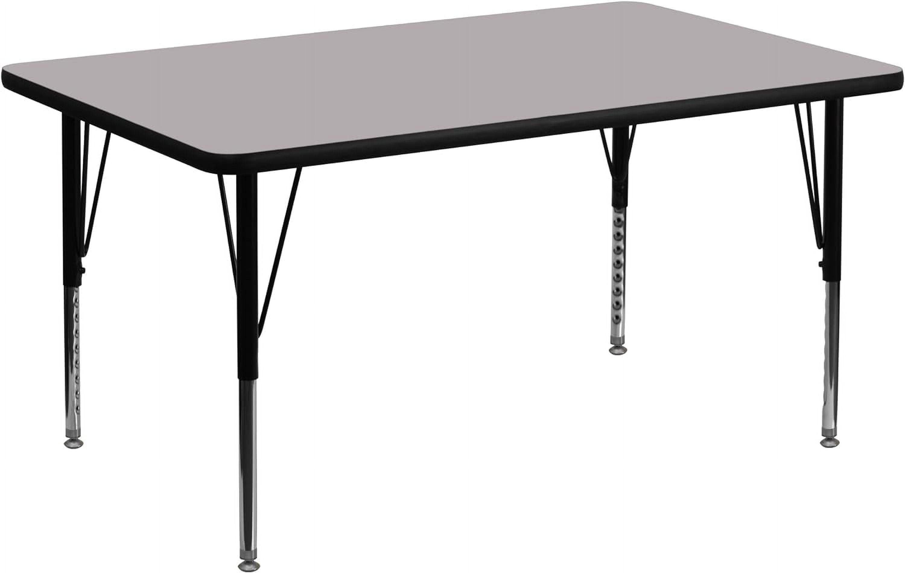 Goddard 24''W x 48''L Rectangular HP Laminate Activity Table - Adjustable Legs