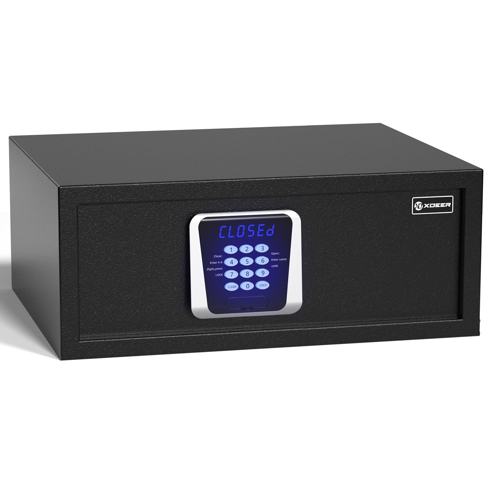 Black Steel Digital Electronic Lock Safe with LED Display