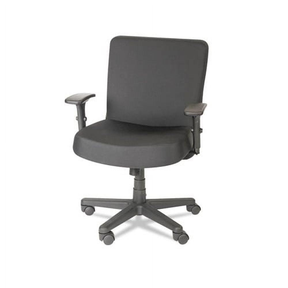 Black Fabric Executive Swivel Task Chair with Adjustable Arms