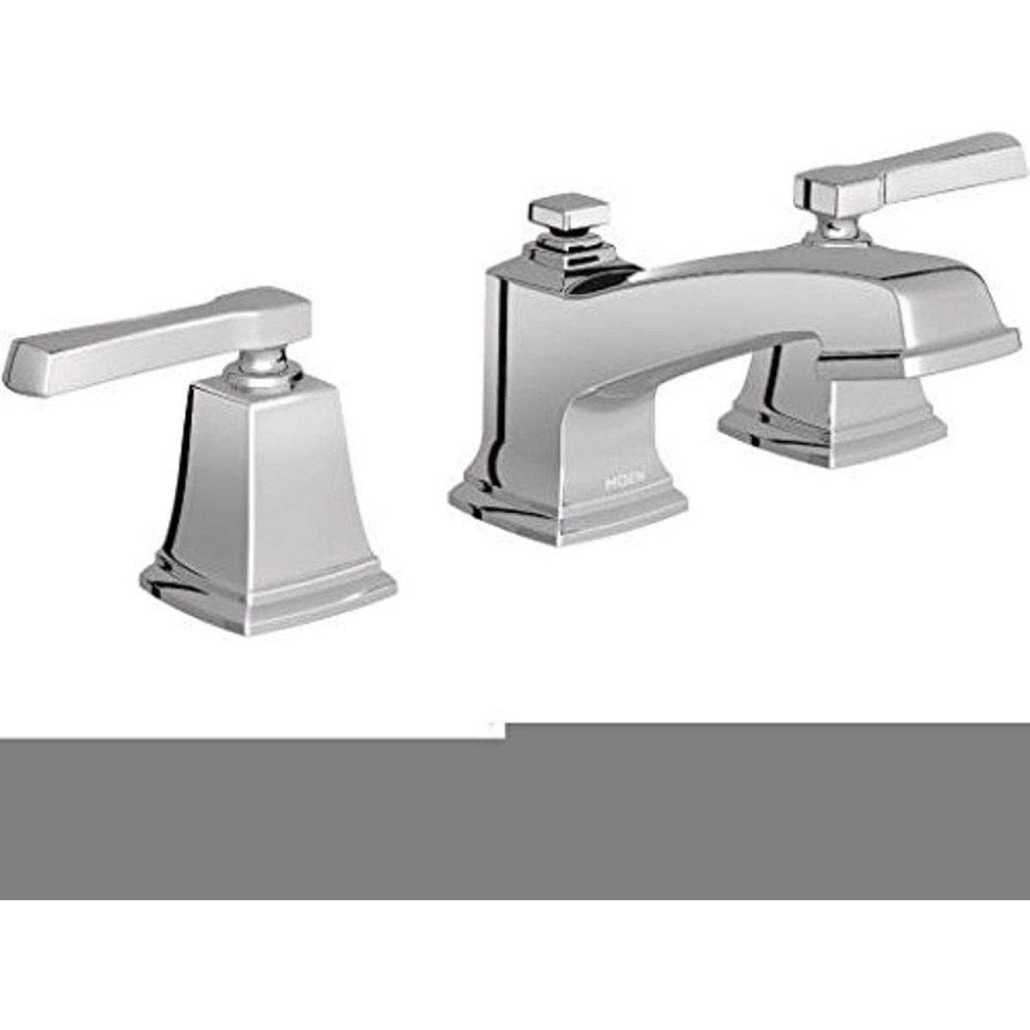 Modern Distressed Bronze Widespread Bathroom Faucet with Chrome Finish