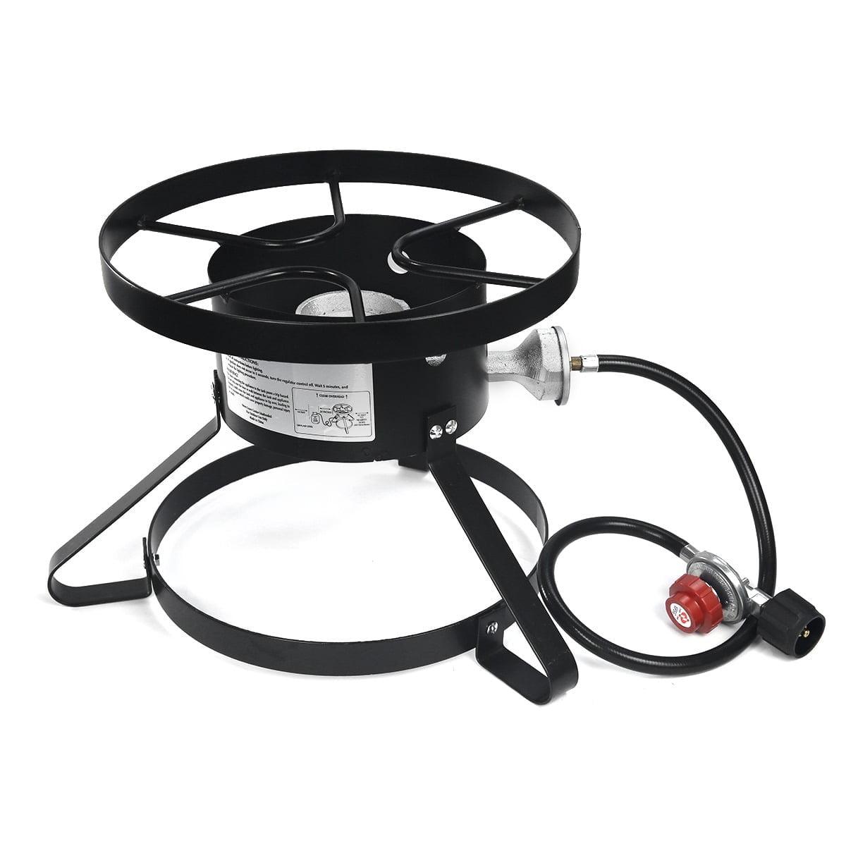 High-Pressure Black Steel Outdoor Single Burner Propane Stove