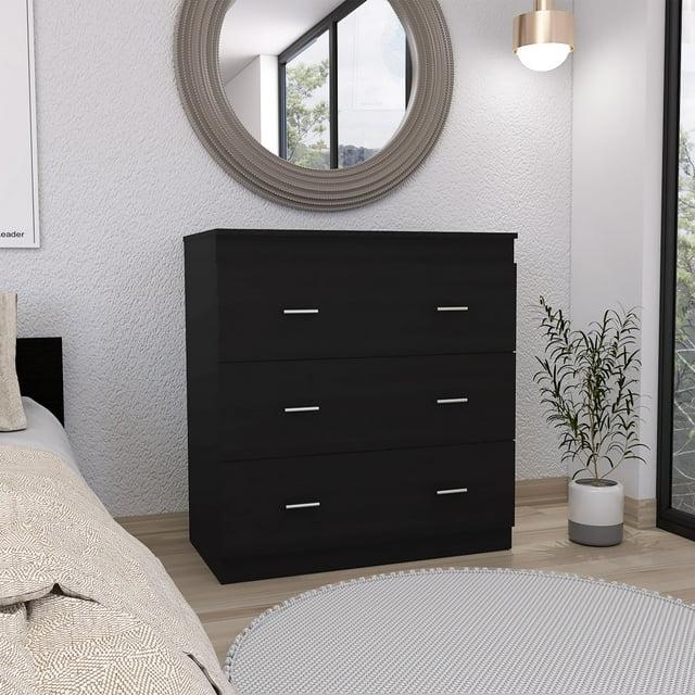 Depot E-Shop DE-CLW6468 Capri Three Drawer Dresser, White