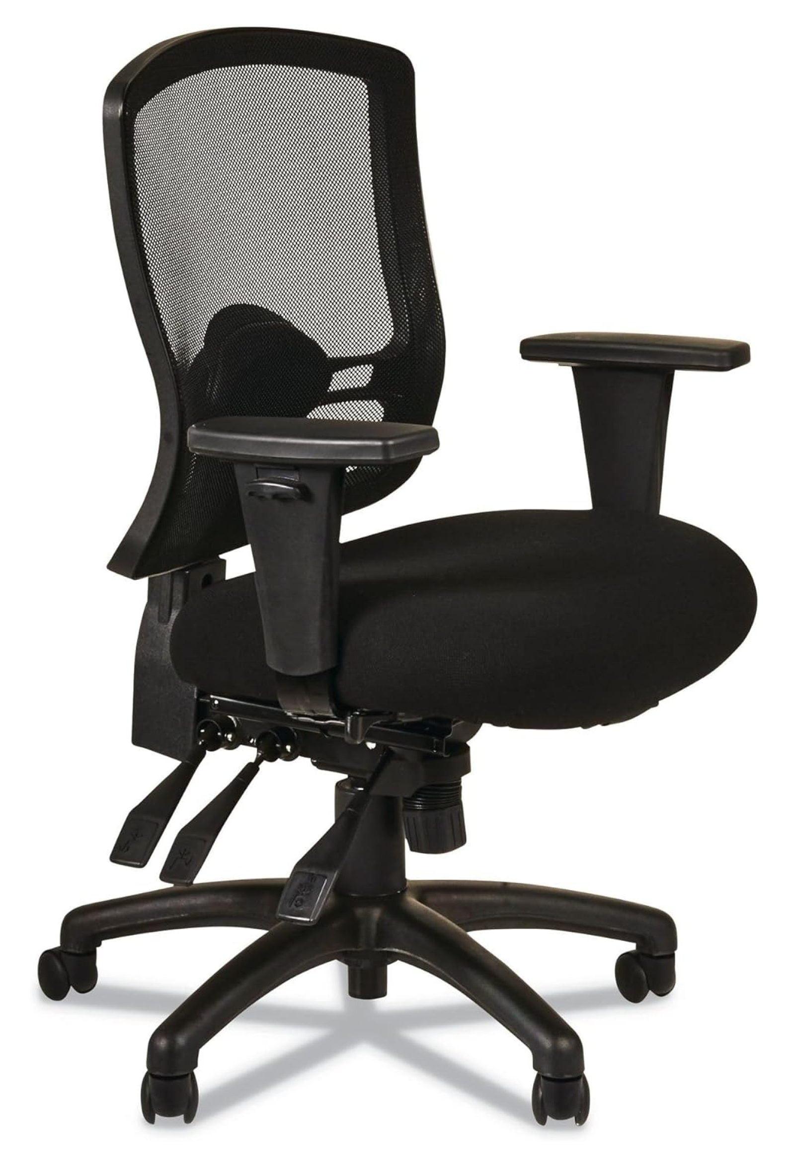 Alera Alera Etros Series Mid-Back Multifunction with Seat Slide Chair, Supports Up to 275 lb, 17.83" to 21.45" Seat Height, Black