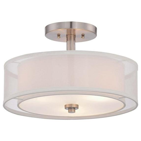 XylehR Semi Flush Mount Ceiling Light 4107-84, Parsons Studio Lighting Fixture, 3 Light,