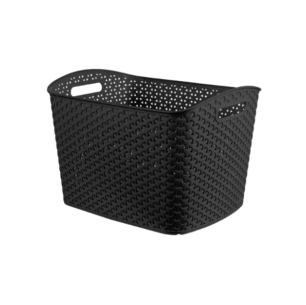 Y-Weave XL Curved Decorative Storage Basket Black - Brightroom™: Polypropylene, 11" Cube Compatible, Nesting,