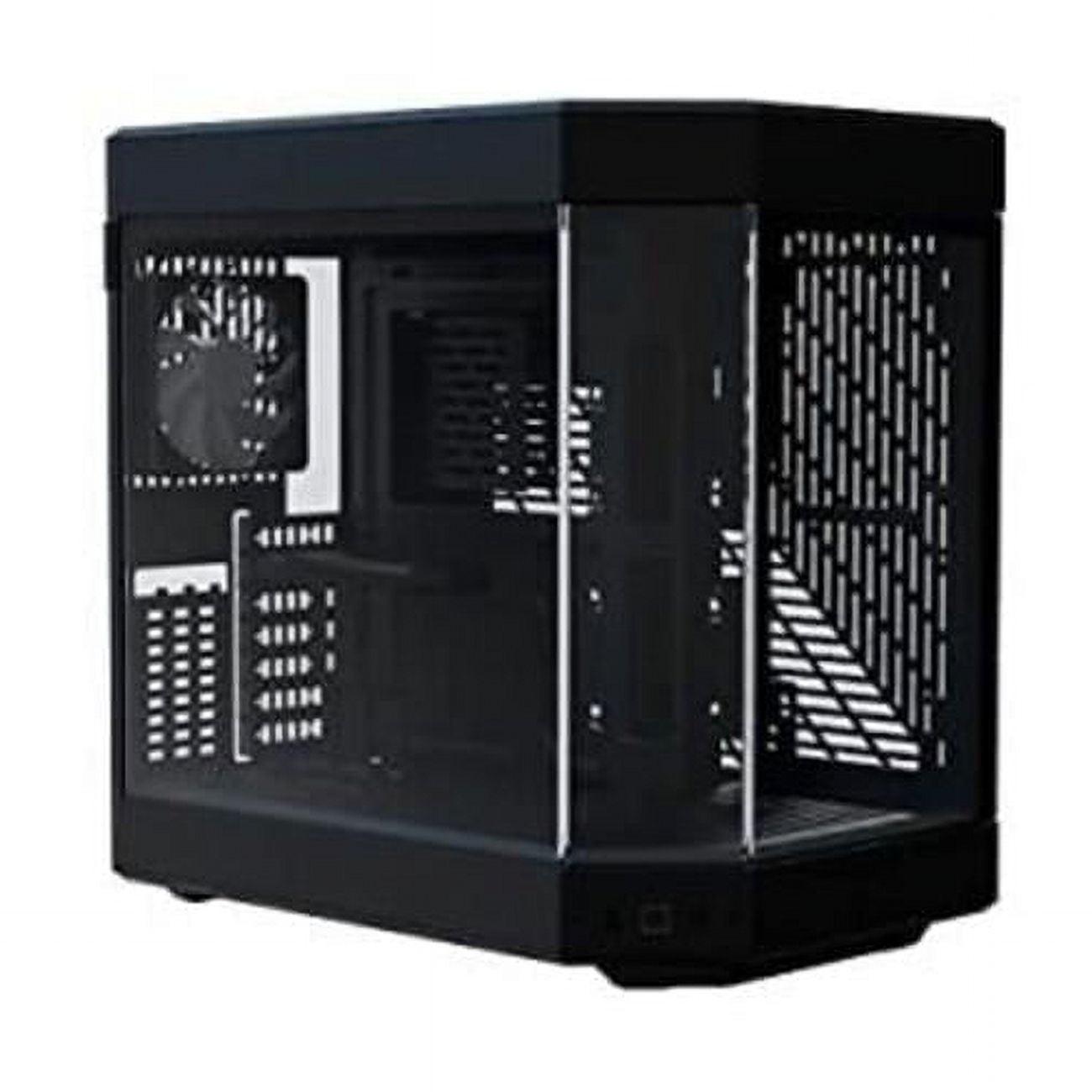 Black Steel Mid-Tower Gaming PC Case with Tempered Glass