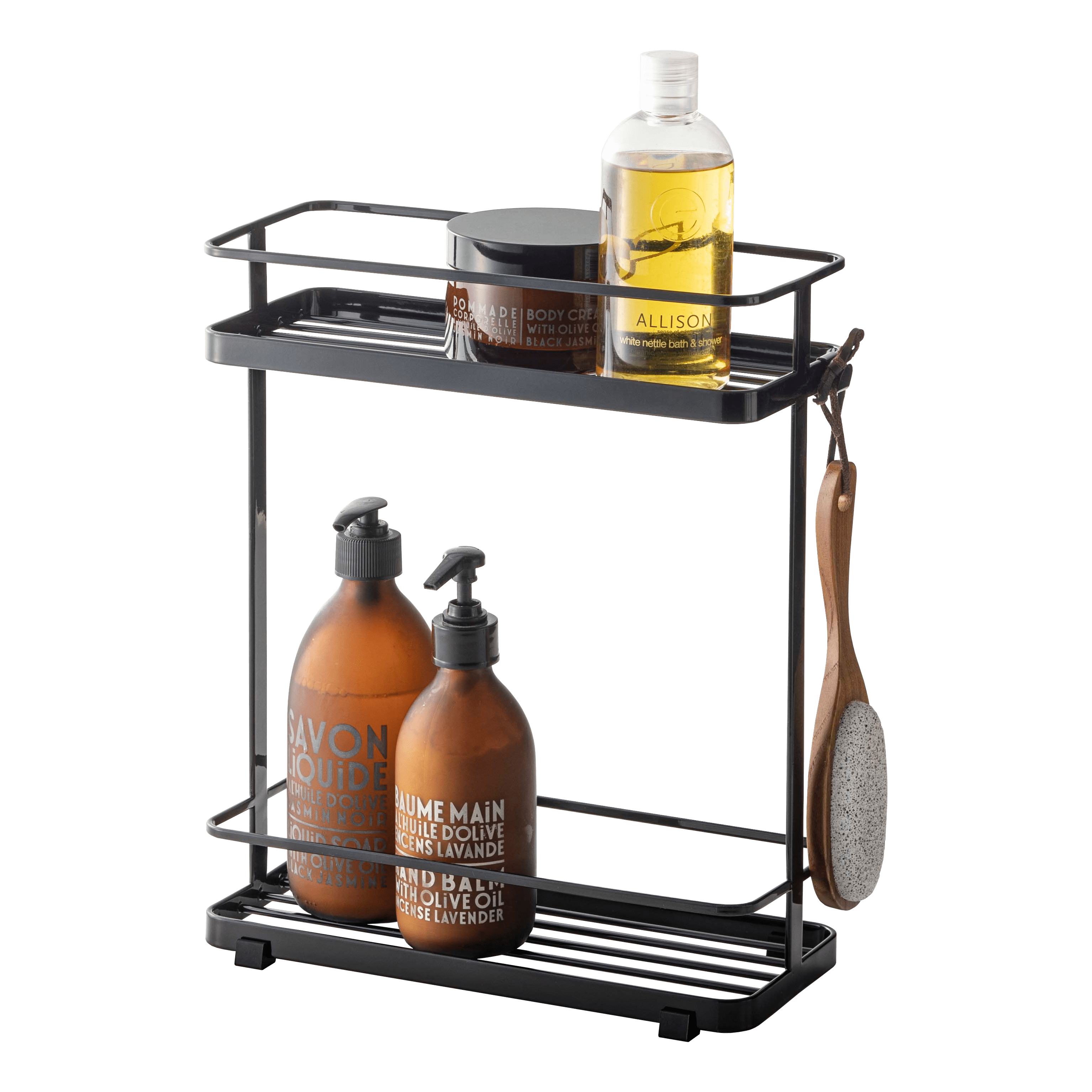 Yamazaki Home Tower Yamazaki Home Bath Rack, Bathroom Shower Storage Holder, Caddy Shelf Organizer, Short, Steel