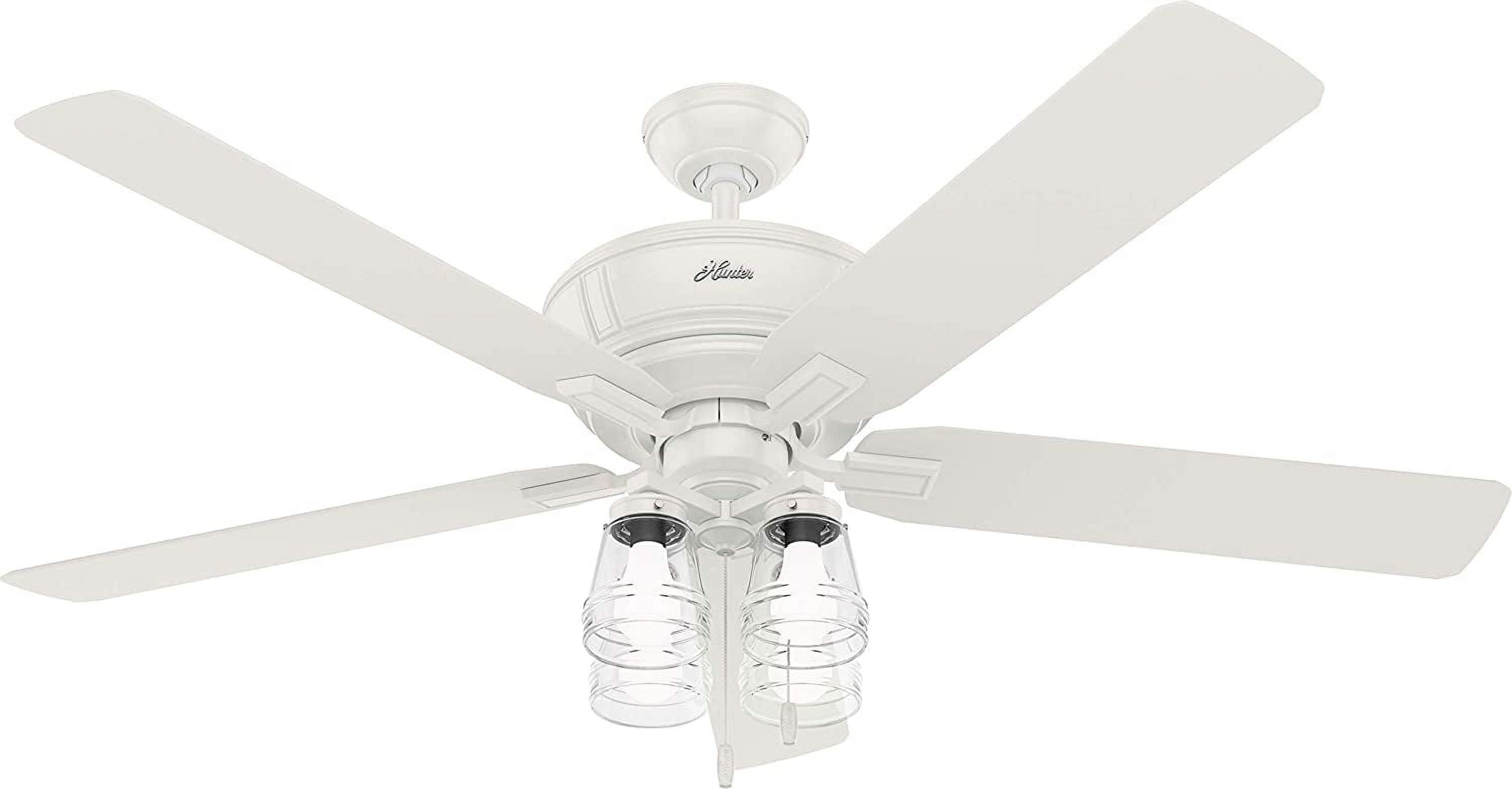 60" Grantham 5 - Blade Standard Ceiling Fan with Pull Chain and Light Kit Included