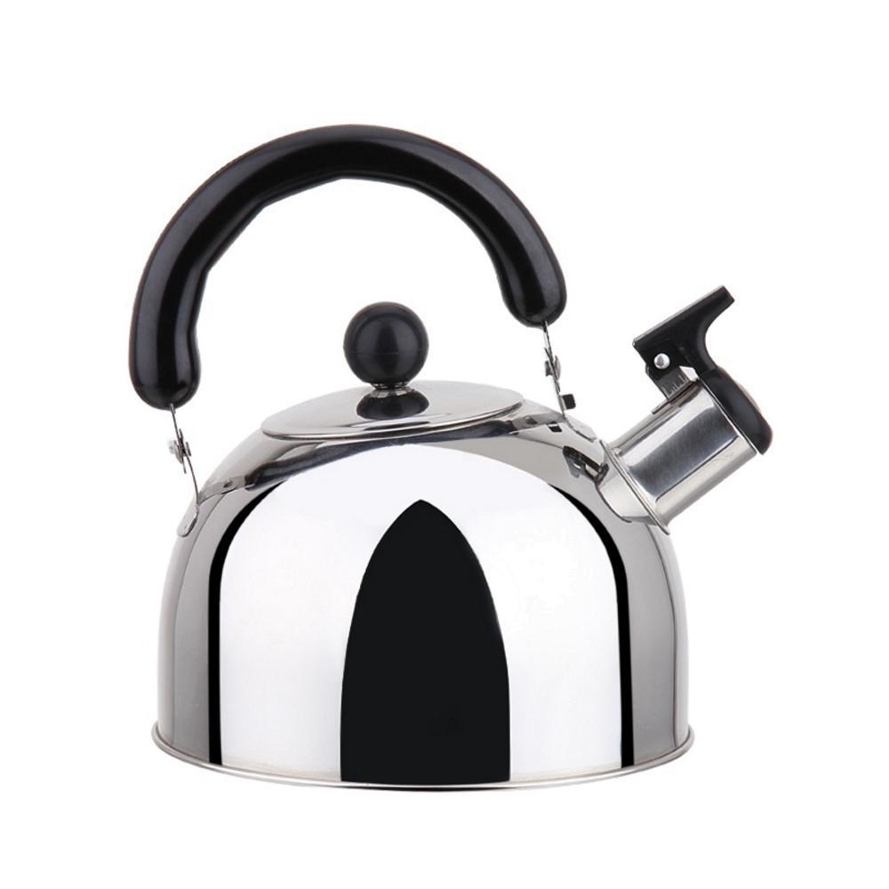 Stainless Steel 4L Whistling Tea Kettle with Black Handle