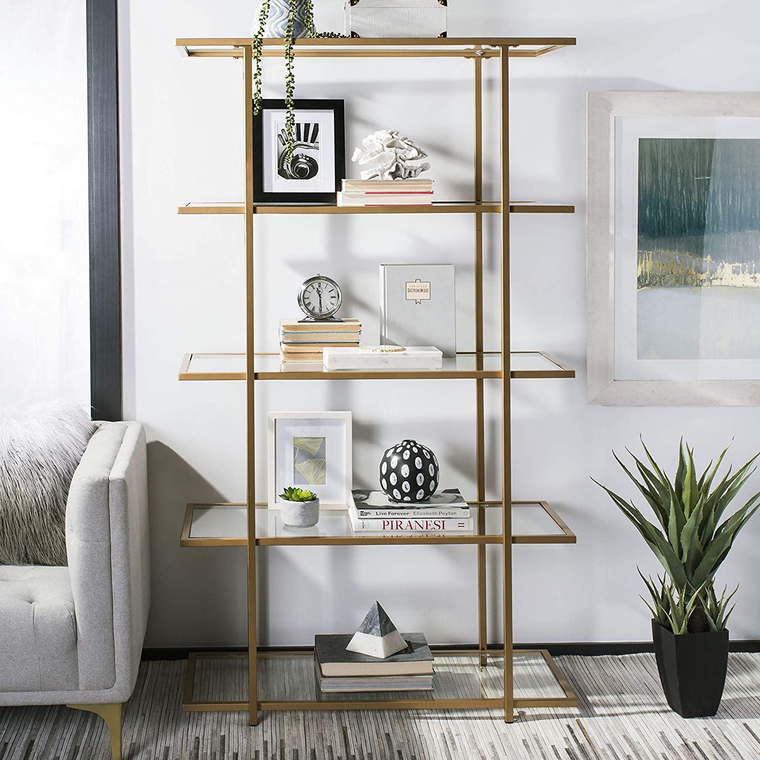 Francis 5 Tier Etagere - ETG6202 - Gold/Clear - Safavieh