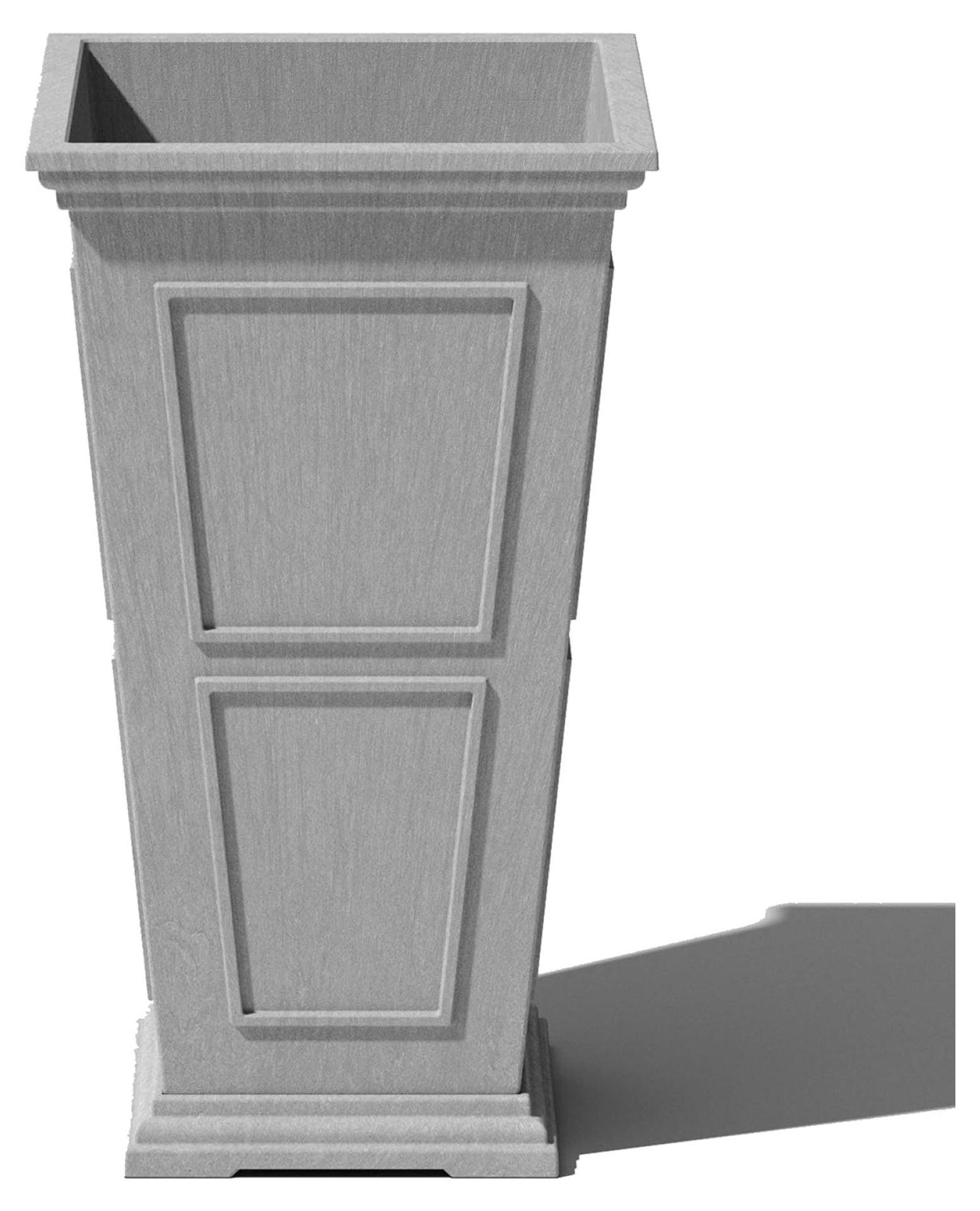 Veradek Brixton Tall 26" Plastic Planter - Gray