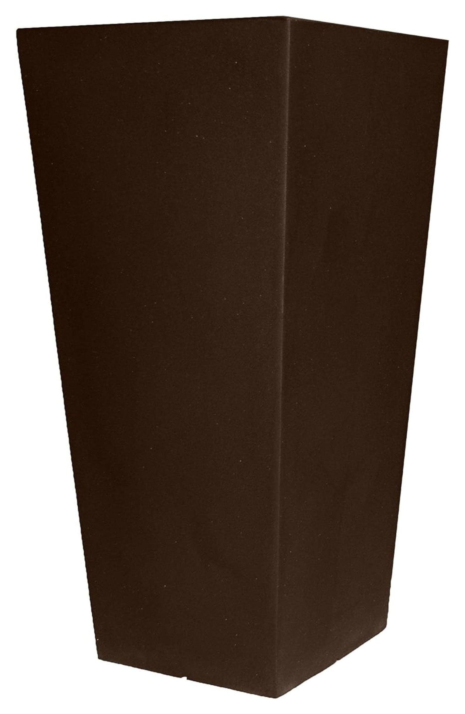 Espresso Tall Square Weather Resistant Planter, 32"