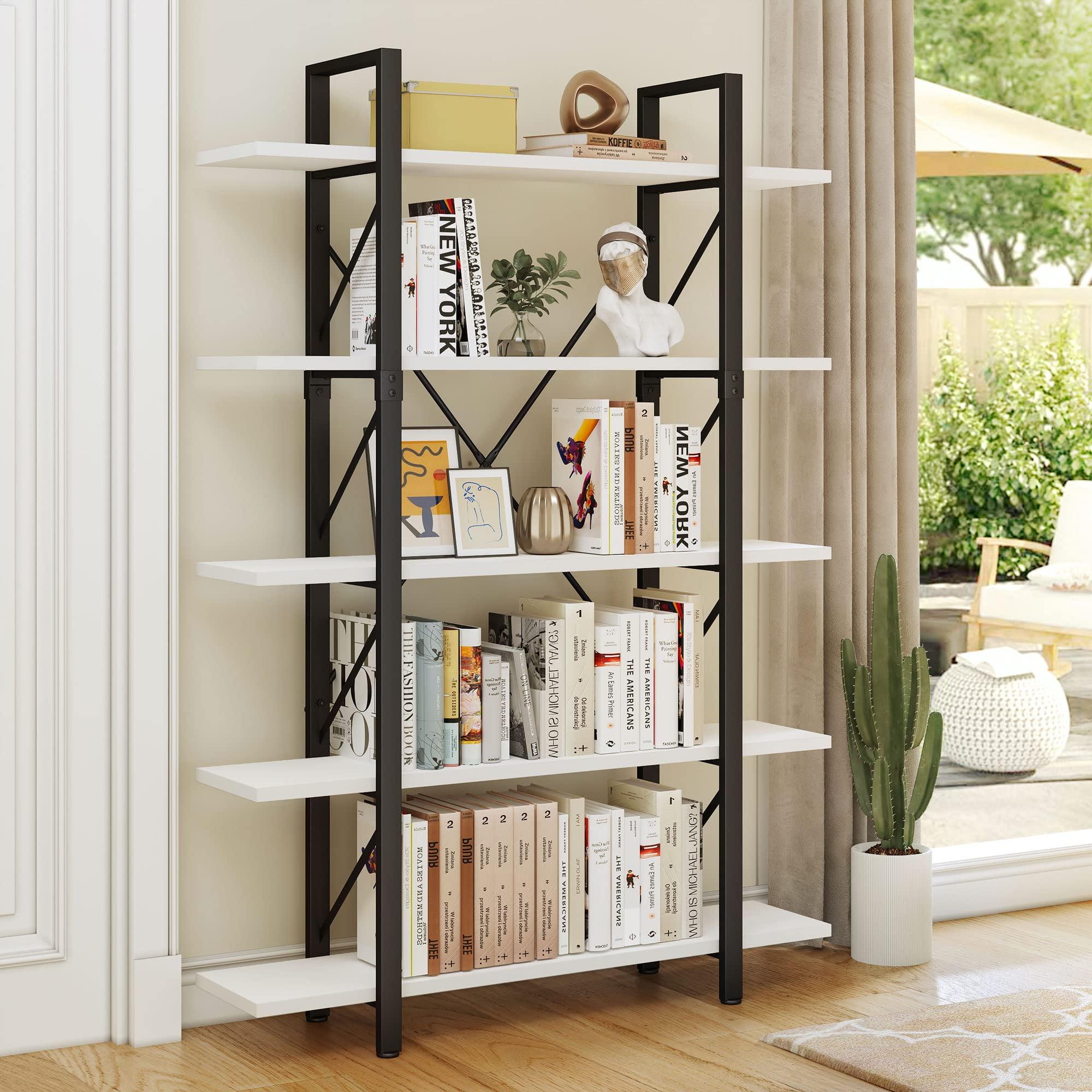 YITAHOME 5 Tier Bookshelf, Freestanding 5 Shelf Bookcases and Bookshelves, Modern Minimalist Furniture Open Display Storage Shelves Books Organizer for Living Room Bedroom Home Office