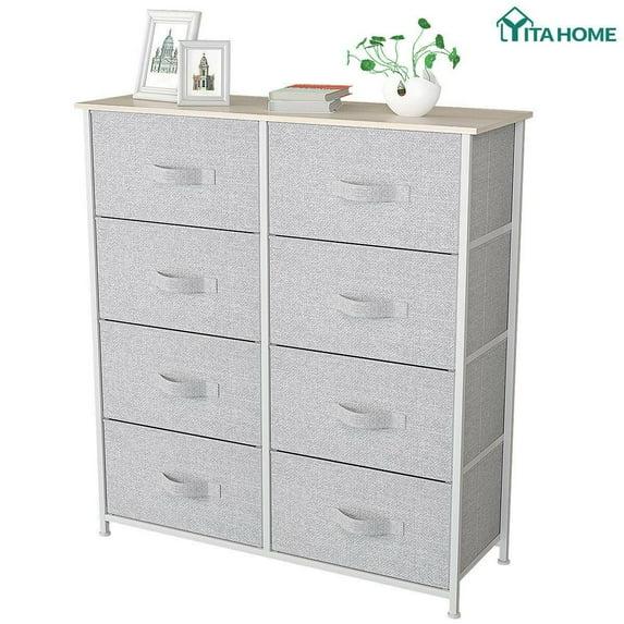 YITAHOME 8 Drawers Dresser Bedroom Unit Shelf Organizer Storage Tower Cabinet