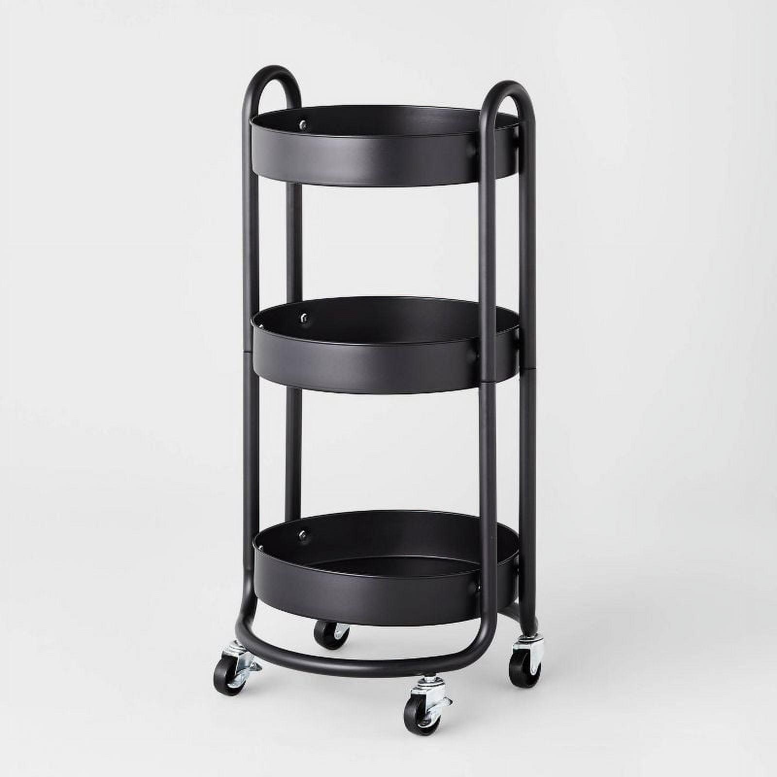 3 Tier Round Metal Utility Cart - Brightroom™