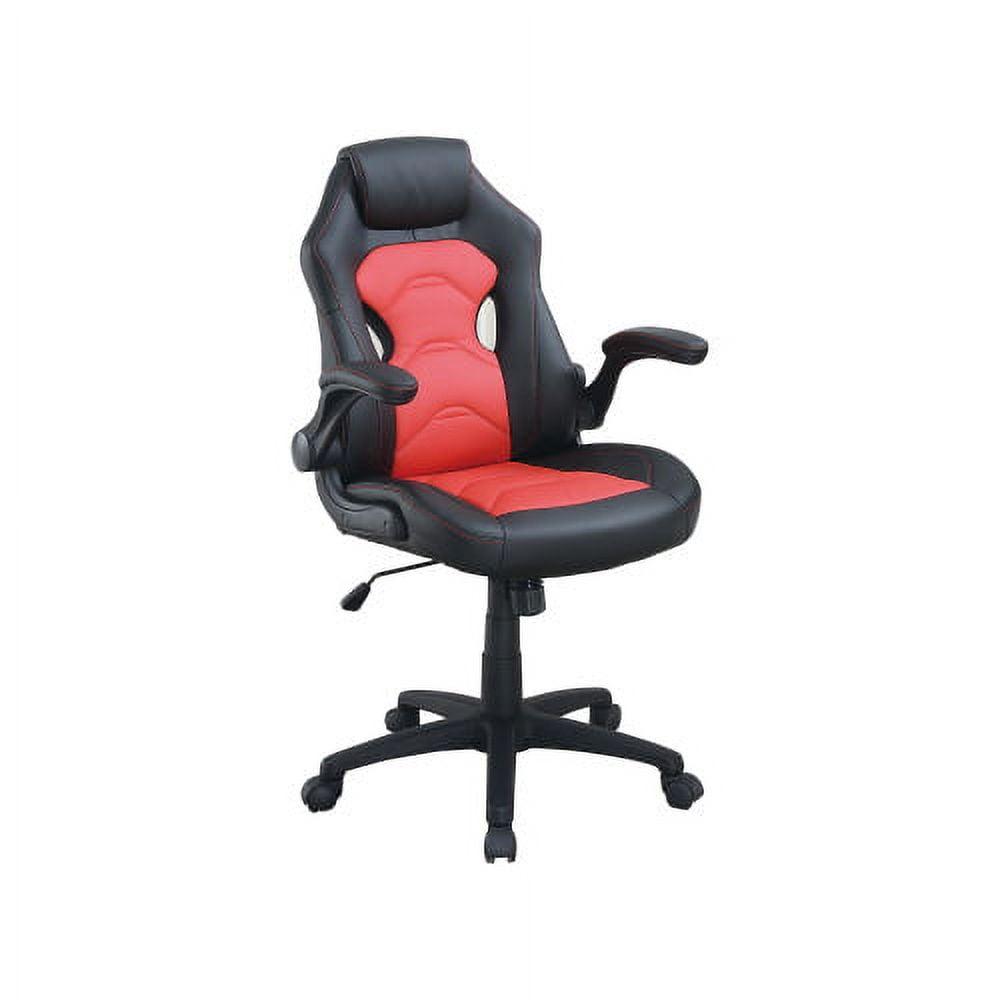 Black and Red Adjustable Swivel Executive Office Chair