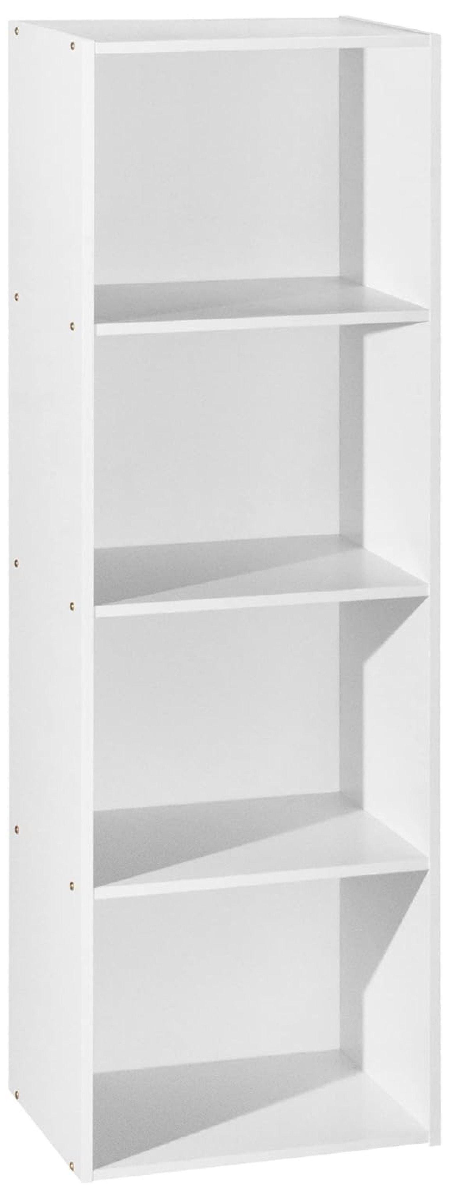 White 4-Shelf Kids Bookcase Organizer