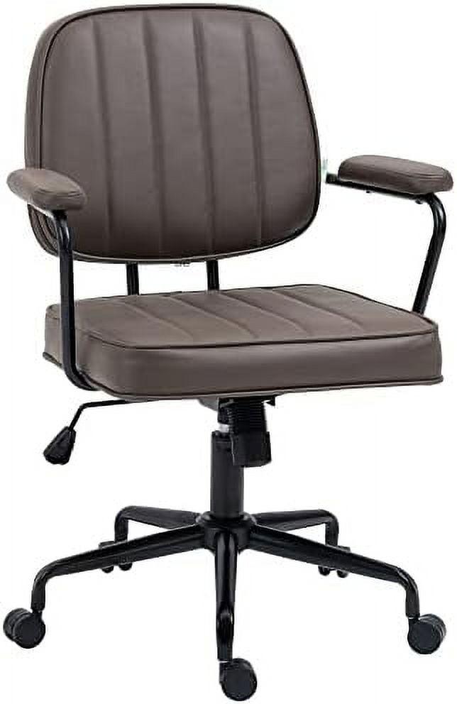 Vinsetto Home Office Chair, Microfiber Computer Desk Chair with Swivel Wheels, Adjustable Height, and Tilt Function