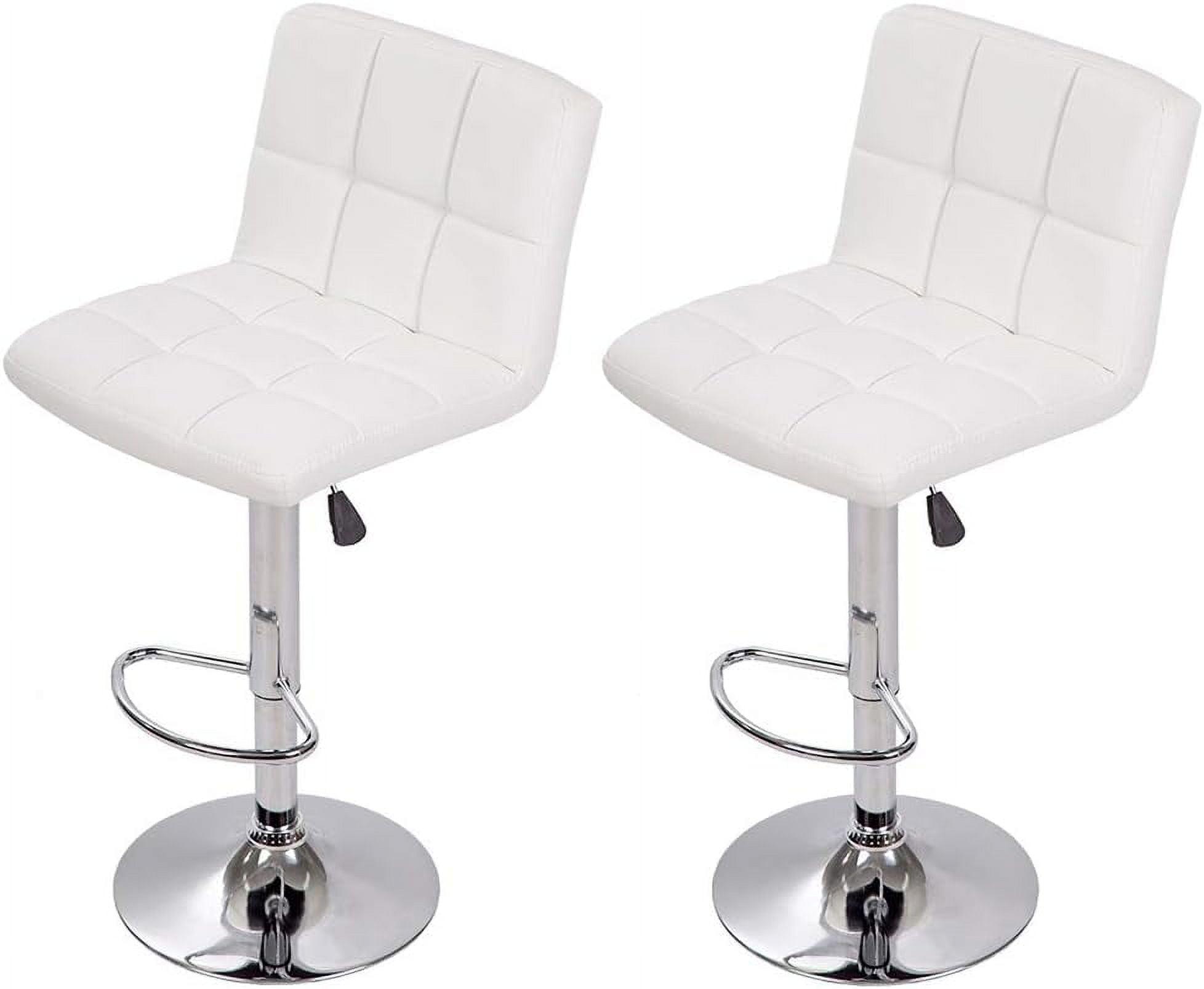 Bar Stools 1 Set Of 2, Counter Height Bar Stools, Square Cushion Bar Stools With Back, Footstool, Cafe, 2 Pieces