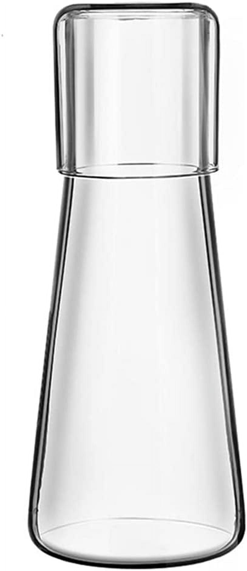 The Geek Galleria Clear Bedside Water Carafe Set with Tumbler Glass 25 oz/750ml